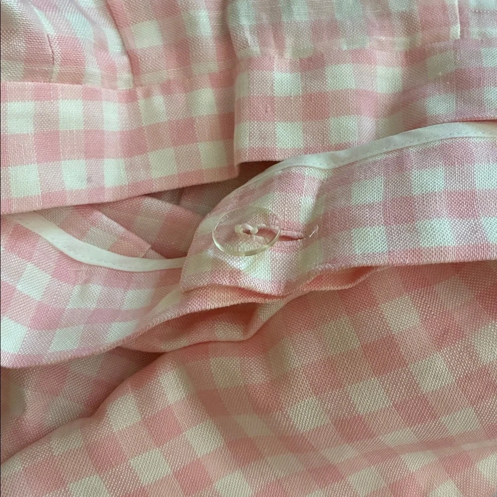 Sleeper Pink Gingham Maxi Wrap Skirt with Button Waist, small, NWOT - Picture 8 of 8